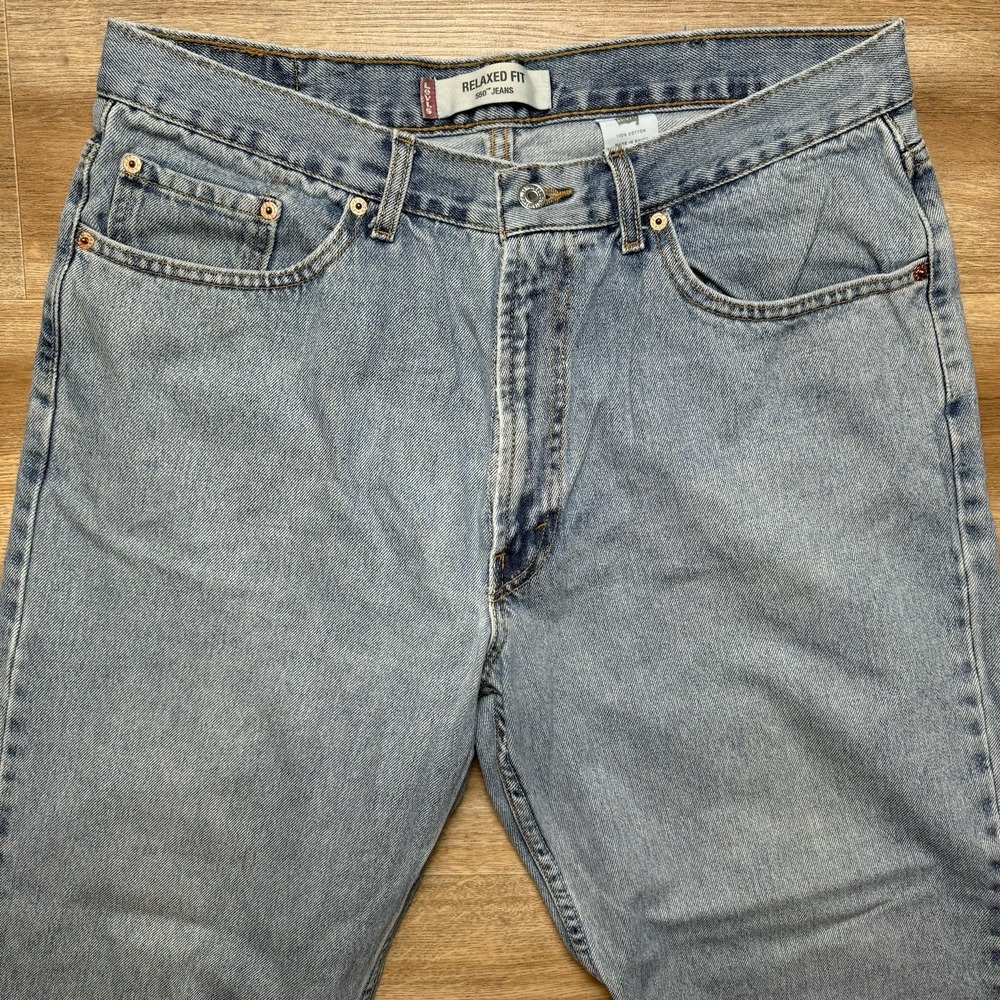 Vintage Levis Jeans Men 38x30 Blue‎ 550 Relaxed Fit Baggy Light Wash Fits 36x29